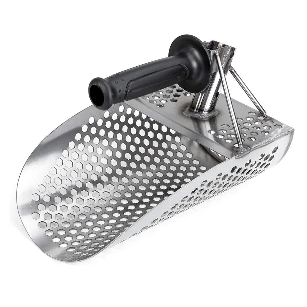 Stainless Steel Sand Scoop Shovel for Metal Detecting – SUS304 Beach & Underwater Sand Sifter