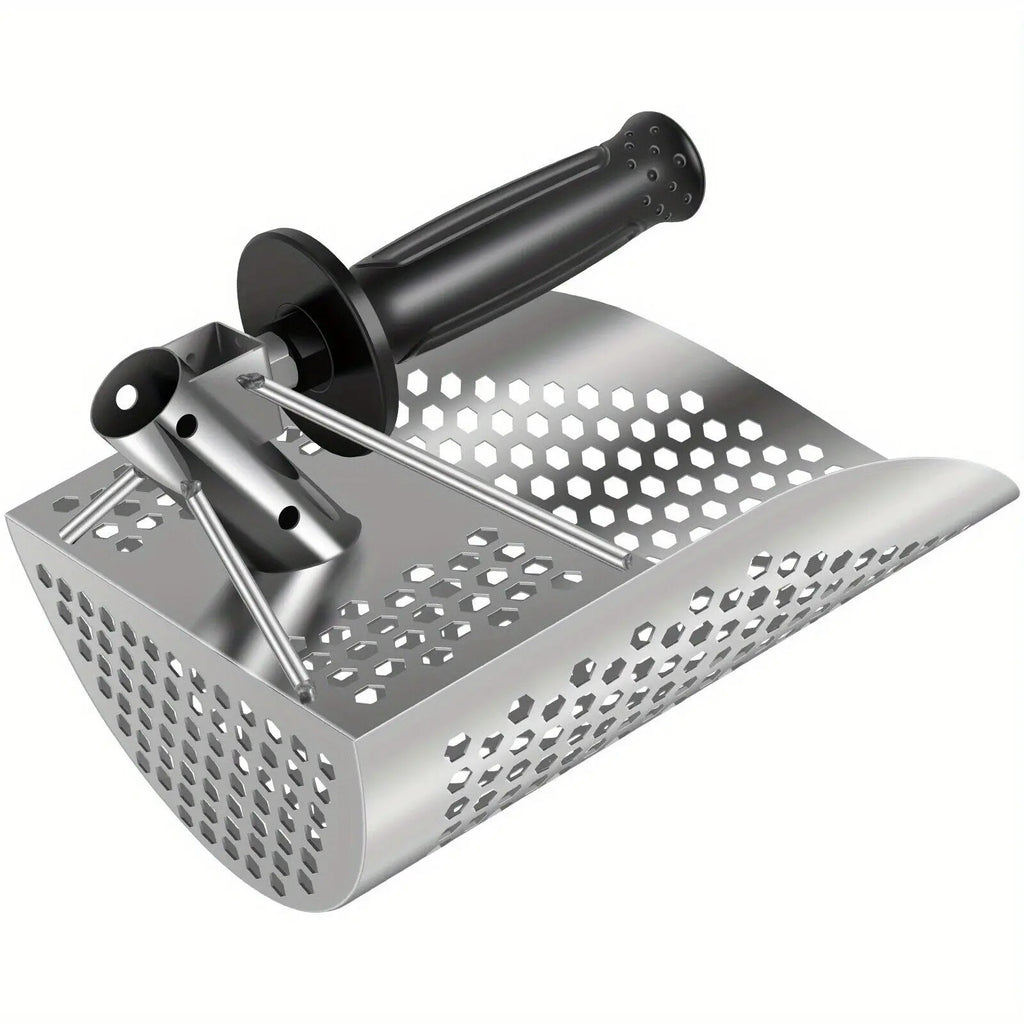 Stainless Steel Sand Scoop Shovel for Metal Detecting – SUS304 Beach & Underwater Sand Sifter