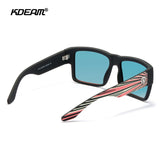 KDEAM All-Black Polarized Sunglasses – Unisex Square Frame | UV400 Protection for Fishing, Driving & Outdoor Adventure thumbnail 4