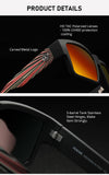 KDEAM All-Black Polarized Sunglasses – Unisex Square Frame | UV400 Protection for Fishing, Driving & Outdoor Adventure thumbnail 9