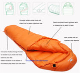 BLACKSNOW White Goose Down Mummy Sleeping Bag – Ultra-Warm, Lightweight, Winter-Ready (4 Thickness Options) thumbnail 9
