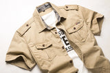 Men’s 100% Cotton Tactical Cargo Shirt – Short Sleeve Military-Style Work Shirt thumbnail 5