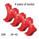 4 Pairs Mid-Tube Non-Slip Football Socks – Breathable & Durable Sports Training Socks (Unisex) thumbnail 10