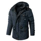 Men’s Hooded Winter Jacket – Thick Lamb Fleece Lining, Multi-Pocket, thumbnail 5