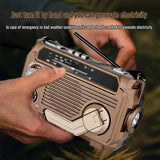 Hand Crank Emergency Weather Radio with Bluetooth – Solar/USB Rechargeable, Portable Power Bank thumbnail 2