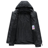 Men’s Hooded Waterproof Hiking Jacket – Windproof Outdoor Bomber with Detachable Hood thumbnail 2