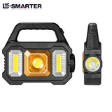 Solar Rechargeable Flashlight – Zoomable Waterproof COB LED Torch & Portable Lantern thumbnail 4