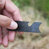 2-Pack Stainless Steel Fire Starter Keychains – Portable Survival Flint & Steel Set thumbnail 2