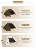 Mobi Garden 3–4 Person Waterproof Camping Tent – Double-Layer, UV & Rain Protection, Lightweight Trekking Shelter thumbnail 14