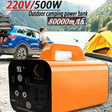 Robinella 500W Portable Power Station – 80000mAh LiFePO4 Battery Backup | AC/DC/USB Output | Outdoor Camping & Emergency Power Supply (220V) thumbnail 8