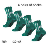 4 Pairs Mid-Tube Non-Slip Football Socks – Breathable & Durable Sports Training Socks (Unisex) thumbnail 8