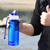 750ml Portable Water Filter Bottle – Outdoor Survival Straw Cup with 0.01 Micron Filtration | Emergency Purifier for Camping & Hiking thumbnail 3