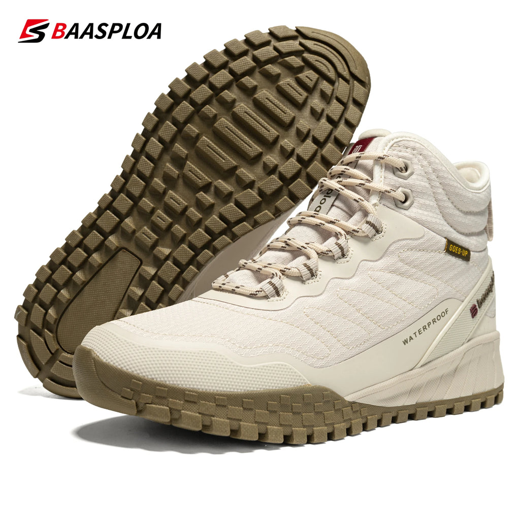 Baasploa Women’s Waterproof Winter Snow Boots – Plush Lined, Non-Slip Outdoor Sneakers