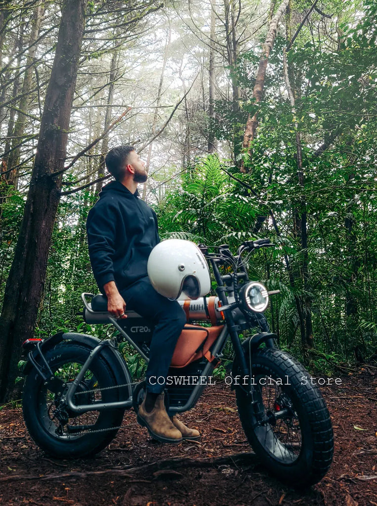 Coswheel CT20S 2000W Electric Dirt Bike – 60V 27.5Ah Fat Tire Ebike for Adults (20" Off-Road Tires, 161km Range)