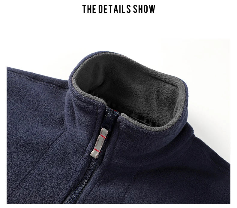 Men’s Thermal Polar Fleece Tactical Jacket – Windproof Outdoor Softshell Coat for Hiking & Survival
