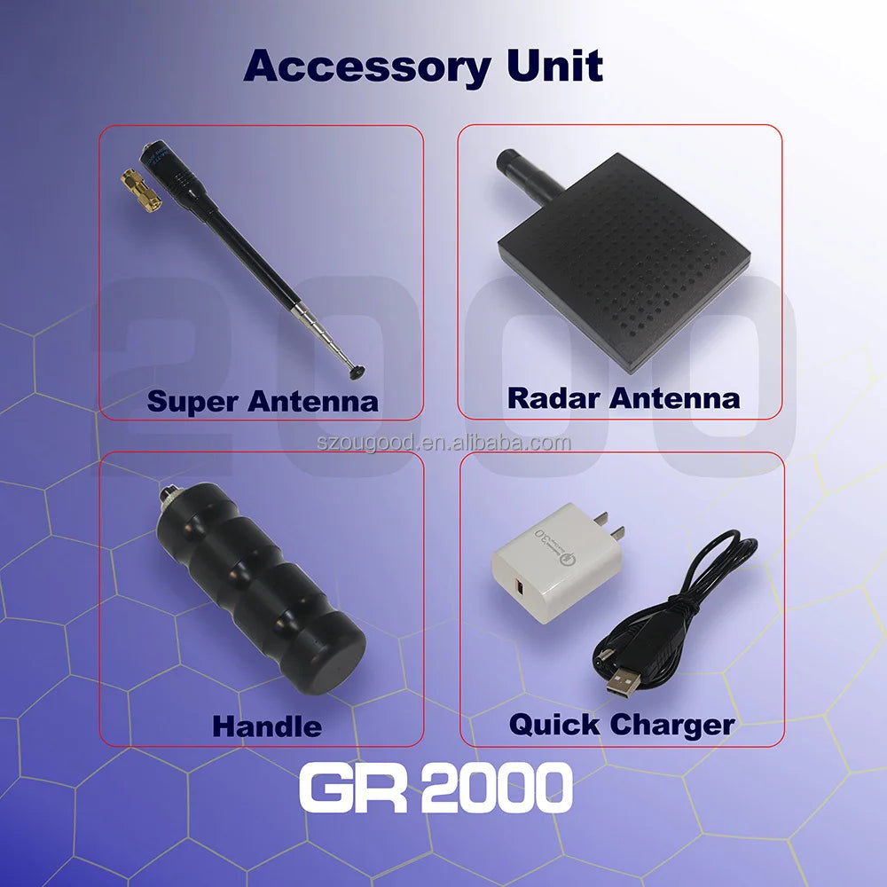 GR2000 Long-Range Gold & Diamond Detector – High Sensitivity Multi-Frequency Treasure Scanner (Newest Version)