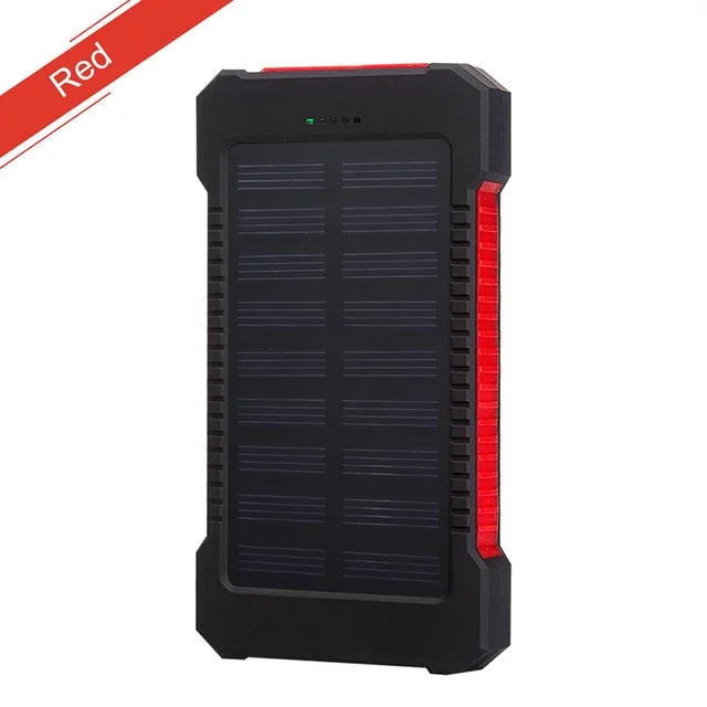 200,000mAh Solar Power Bank – Heavy-Duty Outdoor Backup Charger with Dual USB, LED Flashlight & Compass