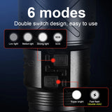 Ultra Bright 15000mAh LED Tactical Flashlight – USB Rechargeable, Zoomable, Long Range (Up to 6000M) thumbnail 3