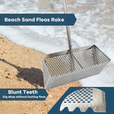 Premium Stainless Steel Sand Flea Rake & Beach Sand Scoop – 16" Wide, Anti-Rust, Ergonomic Design for Treasure Hunting & Metal Detecting thumbnail 5
