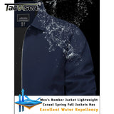 TACVASEN Men’s Lightweight Bomber Jacket – Casual Zip-Up Workwear for Spring & Fall, Water-Resistant Outdoor Windbreaker thumbnail 5