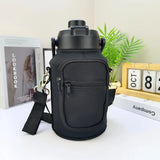 Portable Thermal Water Bottle Bag – Large Capacity Sleeve with Adjustable Shoulder Strap (Black) thumbnail 1