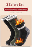 3 Pairs Merino Wool Thermal Socks for Men – Super Thick Winter Crew Socks with Fleece Terry Lining thumbnail 13