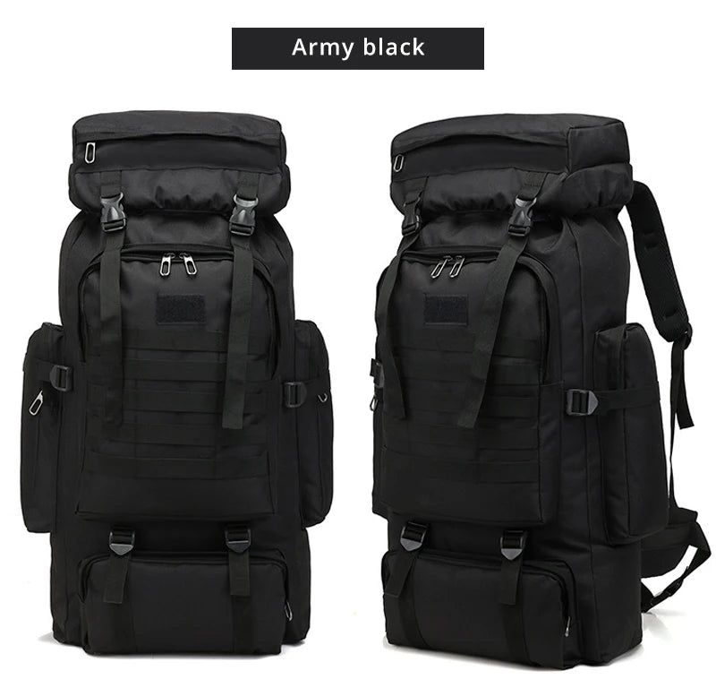 Rilibegan 70L Tactical Hiking Backpack – Camouflage, Waterproof