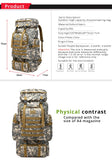 Rilibegan 70L Tactical Hiking Backpack – Camouflage, Waterproof thumbnail 12