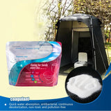 30-Pack Portable Toilet Absorbent Gel Powder – Eco-Friendly Waste Solidifier & Deodorizer for Camping, Travel & Emergency Use thumbnail 2