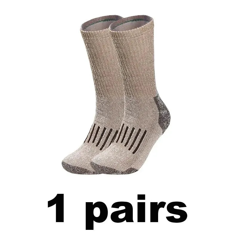 Men’s Merino Wool Thermal Socks – Thickened Winter Hiking & Mountaineering Socks | Breathable, Cushioned, Odor-Resistant