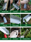 6-in-1 Military Folding Shovel with Pickaxe – Compact, Multi-Tool Survival Spade with Carry Case thumbnail 13