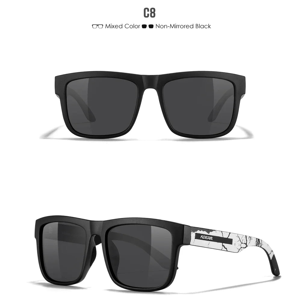 KDEAM Polarized Sunglasses – White Frame UV400 Protection