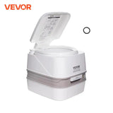 VEVOR Portable Camping Toilet – 3.2/5.3 Gal Waste Tank, 2.6/3.2 Gal Flush Tank, Pressurized Flush with Level Indicator – Compact, Durable & Odor-Free thumbnail 1