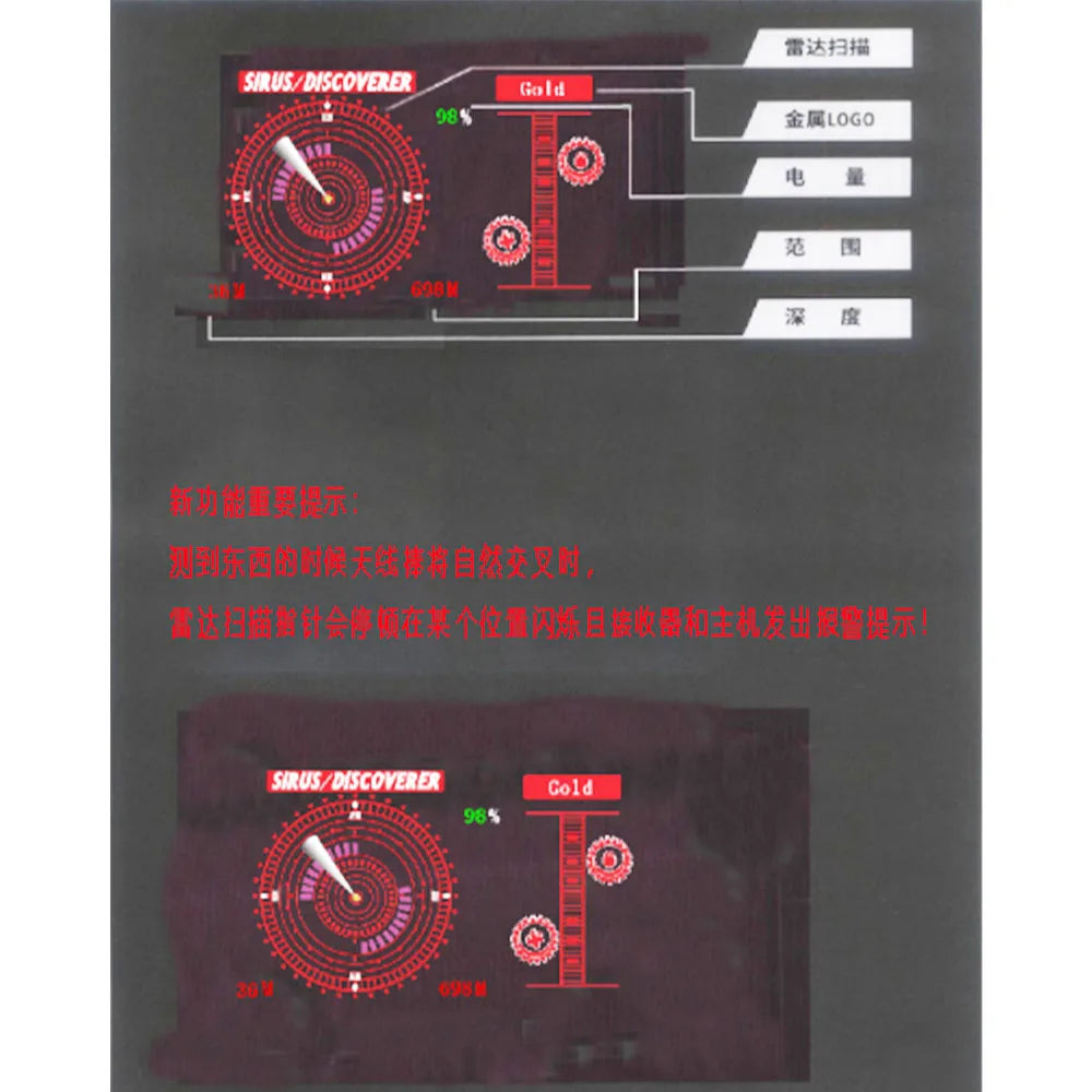 Ray Finder Long Range Gold & Diamond Detector – 1000m Range | 50m Depth | LED Display | Pro Mining Tool