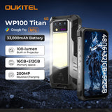 OUKITEL WP100 Titan Rugged Smartphone – 33,000mAh Battery, 200MP Camera, Built-in Projector, 66W Fast Charging, IP68 Waterproof thumbnail 1