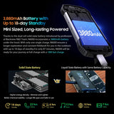 Blackview N6000 Rugged Waterproof Mini Smartphone | 4.3" Display, 256GB Storage, Android 13, 48MP Camera, NFC, Helio G99 Octa-Core thumbnail 3