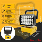 18-LED Portable Work Light – Compatible with Makita, Milwaukee & DeWalt 18V/20V Batteries – 1500LM Spotlight Torch with USB Output thumbnail 37
