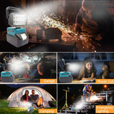 18-LED Portable Work Light – Compatible with Makita, Milwaukee & DeWalt 18V/20V Batteries – 1500LM Spotlight Torch with USB Output thumbnail 18