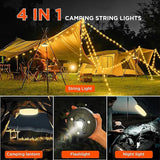 4-in-1 LED Camping Light Strip – 10M Waterproof Rechargeable Tent & Atmosphere Lamp with USB Power Bank (Military Green) thumbnail 2