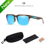 KDEAM Polarized Sunglasses – Unisex Square Frame UV400 Outdoor Eyewear (Red Mirror Lens, Model KD332) thumbnail 47