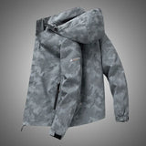Men’s Hooded Waterproof Hiking Jacket – Windproof Outdoor Bomber with Detachable Hood thumbnail 1