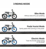 Coswheel CT20S 2000W Electric Dirt Bike – 60V 27.5Ah Fat Tire Ebike for Adults (20" Off-Road Tires, 161km Range) thumbnail 15