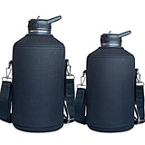 64oz / 128oz Insulated Water Bottle Carrier Bag with Strap – Protective Neoprene Sleeve for Thermos, Mug & Tumbler – Crossbody Holder for Hiking, Camping & Outdoor Use (Black) thumbnail 7
