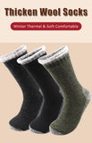 3 Pairs Merino Wool Thermal Socks for Men – Super Thick Winter Crew Socks with Fleece Terry Lining thumbnail 8