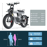 Coswheel CT20S 2000W Electric Dirt Bike – 60V 27.5Ah Fat Tire Ebike for Adults (20" Off-Road Tires, 161km Range) thumbnail 21