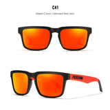 KDEAM Polarized Sunglasses – Unisex Square Frame UV400 Outdoor Eyewear (Red Mirror Lens, Model KD332) thumbnail 22