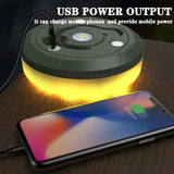 4-in-1 LED Camping Light Strip – 10M Waterproof Rechargeable Tent & Atmosphere Lamp with USB Power Bank (Military Green) thumbnail 6