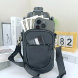 Portable Thermal Water Bottle Bag – Large Capacity Sleeve with Adjustable Shoulder Strap (Black) thumbnail 21