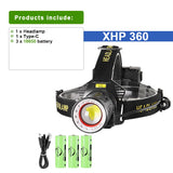 Ultra-Bright XHP360 LED Rechargeable Headlamp – 55,000,000 Lumens | 5000M Long-Range Beam | USB-C Powered thumbnail 24