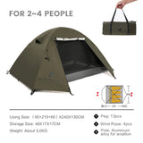 Mobi Garden 3–4 Person Waterproof Camping Tent – Double-Layer, UV & Rain Protection, Lightweight Trekking Shelter thumbnail 32